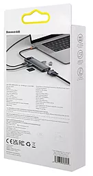 Мультипортовый USB Type-C хаб Baseus Starjoy 8-in-1 Hub gray (WKWG050013) - миниатюра 6