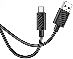 Кабель USB Hoco X88 Gratified 3A USB Type C Cable Black - миниатюра 2