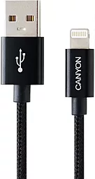 USB Кабель Canyon 10w 2a Lightning cable black (CNE-CFI3B)