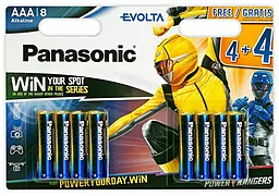 Батарейки Panasonic AAA/LR03 Evolta Power Rangers 8шт (4+4)