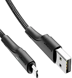 USB Кабель Essager Rousseau 12W 2.4A 2M micro USB Cable Black (EXCM-LSA01) - мініатюра 2