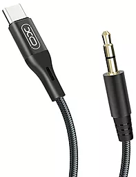 Аудио кабель XO NB155 Aux mini Jack 3.5 mm - USB Type-C M/M Cable 1 м black
