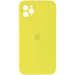 Чехол Silicone Case Full Camera Square для Apple iPhone 11 Pro Max Bright Yellow