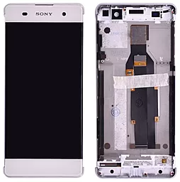 Дисплей Sony Xperia XA Ultra, Xperia C6, Xperia C6 Ultra (F3211, F3212, F3213, F3215, F3216) з тачскріном і рамкою, оригінал, White