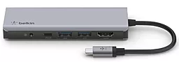 USB Type-C хаб Belkin 7in1 Multiport Dock Grey - миниатюра 2