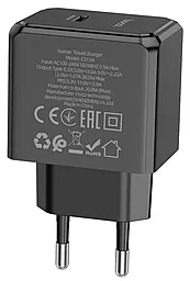 Сетевое зарядное устройство Hoco CS13A Ocean 20w PD USB-C home charger black - миниатюра 3