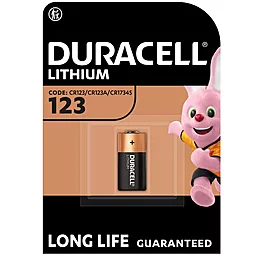 Батарейки Duracell Long Life CR123A 1шт (5002978)