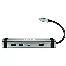 Мультипортовый USB Type-C хаб Canyon USB-C -> Type-C PD + 2*USB3.0 + HDMI 4K/30fps (CNS-TDS03DG) - миниатюра 2