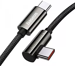 Кабель USB PD Baseus Legend Elbow 20V 5A 2M USB Type-C - Type-C Cable Black (CATCS-A01) - миниатюра 2