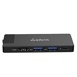 Мультипортовый USB Type-C хаб (концентратор) Adonit Nest 5-in-1 Hub Black (3182-17-07-A) - миниатюра 5