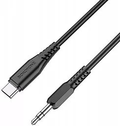 Аудио кабель Borofone BL8 AUX mini Jack 3.5 - USB Type-C M/M 1 м black - миниатюра 3