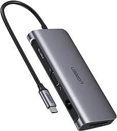 Мультипортовый USB Type-C хаб Ugreen CM179 9-in-1 grey (40873) - миниатюра 5