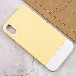 Чехол Epik TPU+PC Bichromatic для Apple iPhone XR (6.1")  Creamy-yellow / White - миниатюра 4
