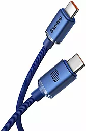 Кабель USB PD Baseus Crystal Shine 20V 5A USB Type-C - Type-C Cable Blue (CAJY000603) - миниатюра 2