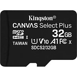 Карта пам'яті Kingston microSDHC 32GB Canvas Select Plus Class 10 UHS-I U1 V10 A1 + SD-адаптер (SDCS2/32GB) - мініатюра 2