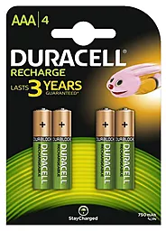 Акумулятор Duracell Recharge DC2400 AAA / R03 750mAh NiMH 4шт (5005004) 1.2 V