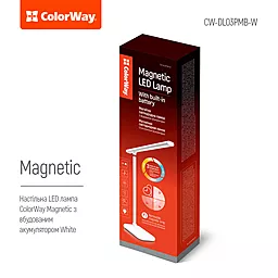 Настольная LED лампа ColorWay Portable Magnet (CW-DL03PMB-W) - миниатюра 18