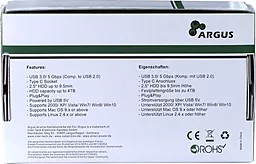 Карман для HDD Argus GD-25609-BL Max 4TB USB Type-C Blue - миниатюра 4