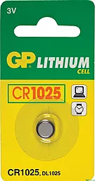 Батарейки GP CR1025 1шт 3 V