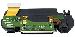 Нижний шлейф iPhone 3GS с коннектором зарядки в сборе с антенной и полифоническим динамиком Original White