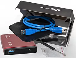 Кишеня для HDD Frime SATA 2.5" USB 3.0, Metal, Red (FHE23.25U30) - мініатюра 3