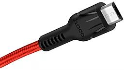 Кабель USB Hoco U31 Benay micro USB Cable Red - миниатюра 3
