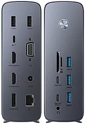 USB Type-C хаб Baseus 17-in-1 Pro 4 Monitors Docking Station Grey - миниатюра 3