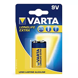 Батарейки Varta LongLife Extra 6LR61 9V (крона) 1шт.