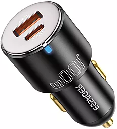 Автомобильное зарядное устройство Essager 100W 3A PD/QC Optimus Prime High Power Car Charger USB-A-C Black (ECCAC-QTZ01) - миниатюра 2