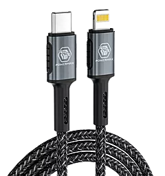 Сетевое зарядное устройство Powermax PrimeGaN Bravo 33W PD/QC + USB C-Lightning cable black - миниатюра 3