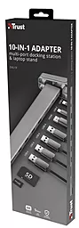 Мультипортовый USB Type-C хаб Trust Dalyx Aluminium 10 in 1 Multi-port Dock Gray (23417_TRUST) - миниатюра 8