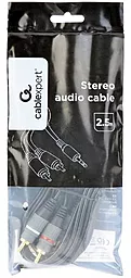 Аудио кабель Cablexpert Aux mini Jack 3.5 mm - 2хRCA M/M Cable 2.5 м silver (CCA-352-2.5M) - миниатюра 3