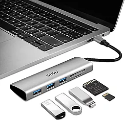 USB Type-C хаб WIWU 532ST 5-in-1 grey - миниатюра 3