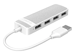 USB-A хаб Orico 4 Port USB2.0 White (FL02-WH-BP)