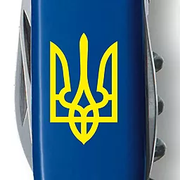 Мультитул Victorinox Spartan Ukraine (1.3603.2_T0018u) Blue Трезубец желтый - миниатюра 3