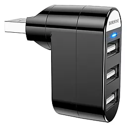 USB хаб Borofone DH3 3 Port USB Black - миниатюра 4