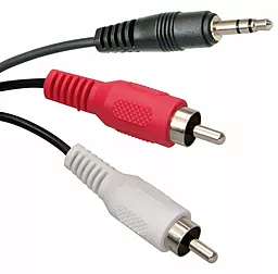 Аудио кабель Vinga Aux mini Jack 3.5 mm - 2хRCA M/M Cable 1.5 м black (VCPDCJ35MRCA21.5BK) - миниатюра 4