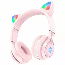 Навушники Hoco W39 Cat Ear Cute Kids Wireless Pink