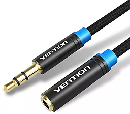 Аудіо подовжувач Vention mini Jack 3.5mm M/F 0.5 м black (VAB-B06-B050-M)