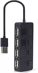 USB хаб Gembird 4-in-1 black (UHB-U2P4-05) - миниатюра 3