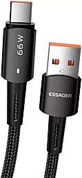 USB Кабель Essager Sunset 66w 6a USB Type-C cable black (EXCT-CG01) - мініатюра 2