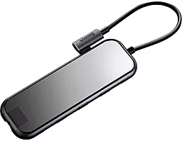 Мультипортовый USB Type-C хаб Baseus Multifunctional Hub Superlative USB-C 3xUSB 3.0 + HDMI + RJ45 + PD Deep Gray (CAHUB-DZ0G)