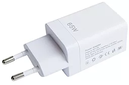 Сетевое зарядное устройство Walker WH-65 65w GaN PD USB-C ports fast charger white - миниатюра 3