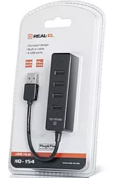 USB хаб REAL-EL HQ-154 (EL123110007) Black - миниатюра 6