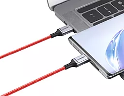 Кабель USB PD Ugreen US294 60W 3A USB Type-C - Type-C Male Cable Red (60186) - миниатюра 4