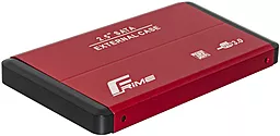 Карман для HDD Frime SATA 2.5" USB 3.0, Metal, Red (FHE23.25U30) - миниатюра 2