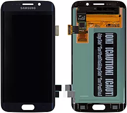 Дисплей Samsung Galaxy S6 Edge G925 с тачскрином, original PRC, Black Sapphire