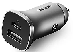 Автомобильное зарядное устройство с быстрой зарядкой Ugreen CD130 20W USB/Type-C PD Grey - миниатюра 3