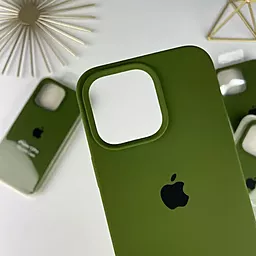 Чехол Silicone Case Full для Apple iPhone 13 Army Green - миниатюра 2