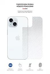Гидрогелевая пленка ArmorStandart на заднюю панель для Apple iPhone 15 Carbone Transparent (ARM71898) - миниатюра 2